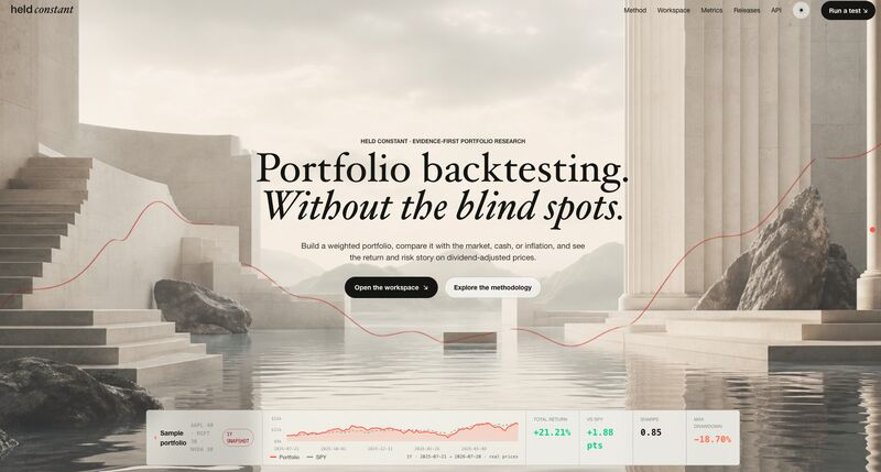 Held Constant portfolio backtesting application
